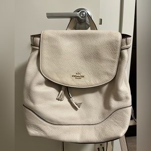 Coach white back pack in great shape!